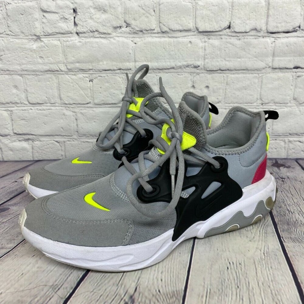 Nike Women Shoes Size 6Y (7.5) BQ4002 004 React Presto Running Grey Black White